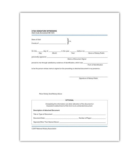 Utah Signature Witnessing