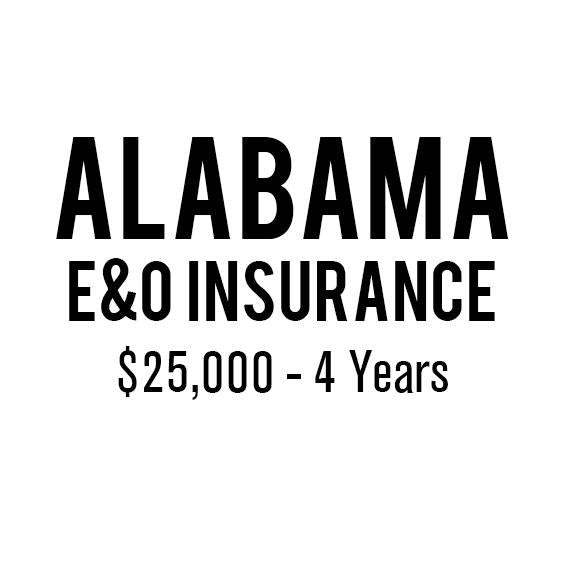Alabama E&O Insurance ($25,000, 4 years)