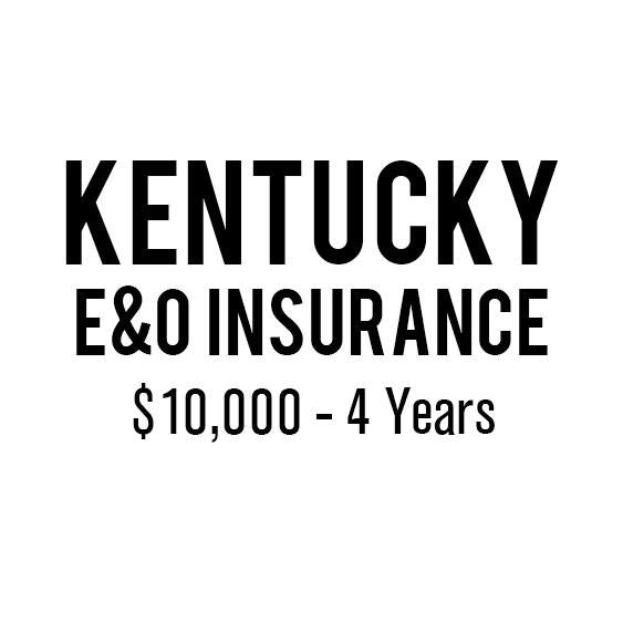 Kentucky E&O Insurance ($10,000, 4 years)
