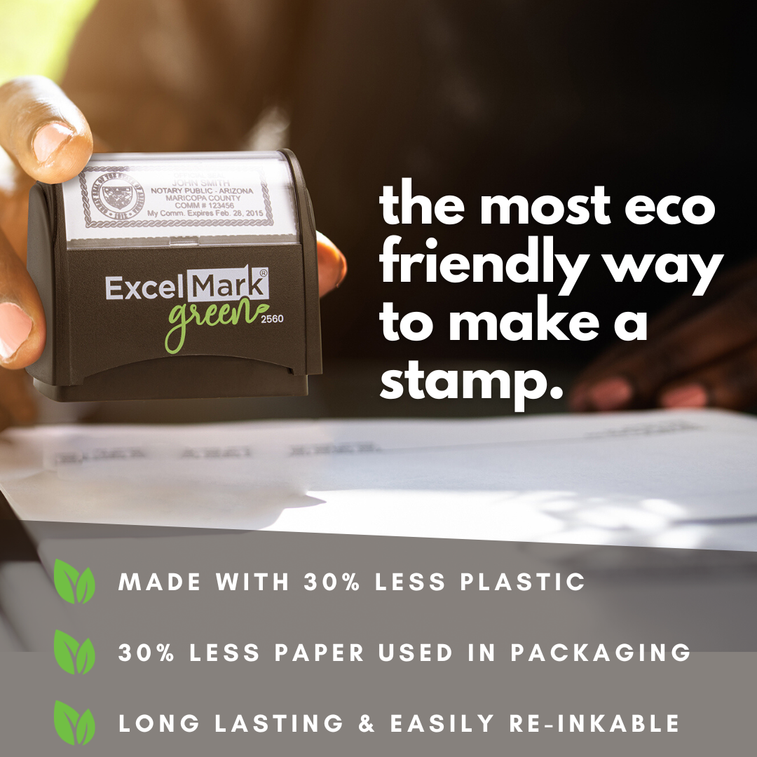 ExcelMark Green 2560 Pre-Inked Stamp