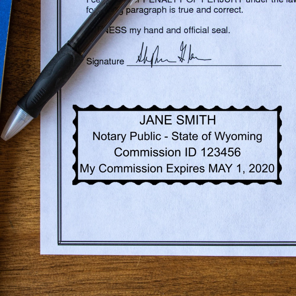 Self-Inking Wyoming Notary Stamp
