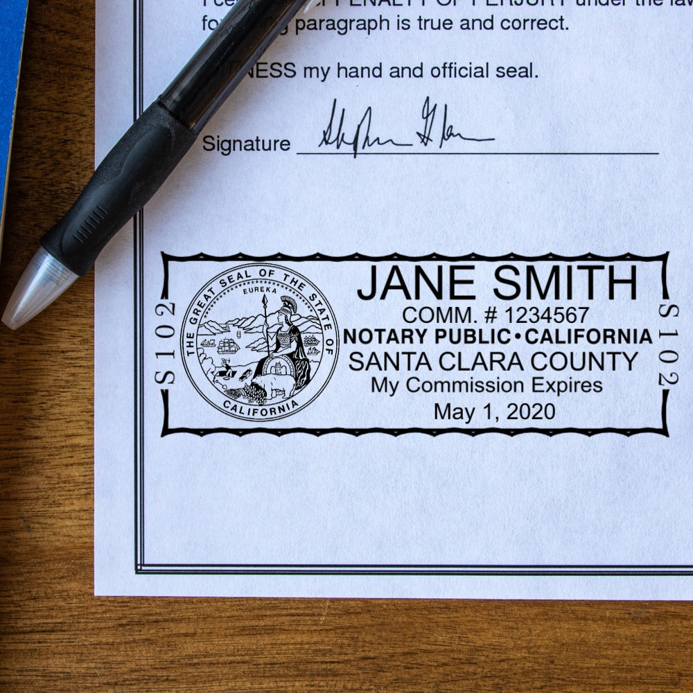 Pre-Inked California Notary Stamp