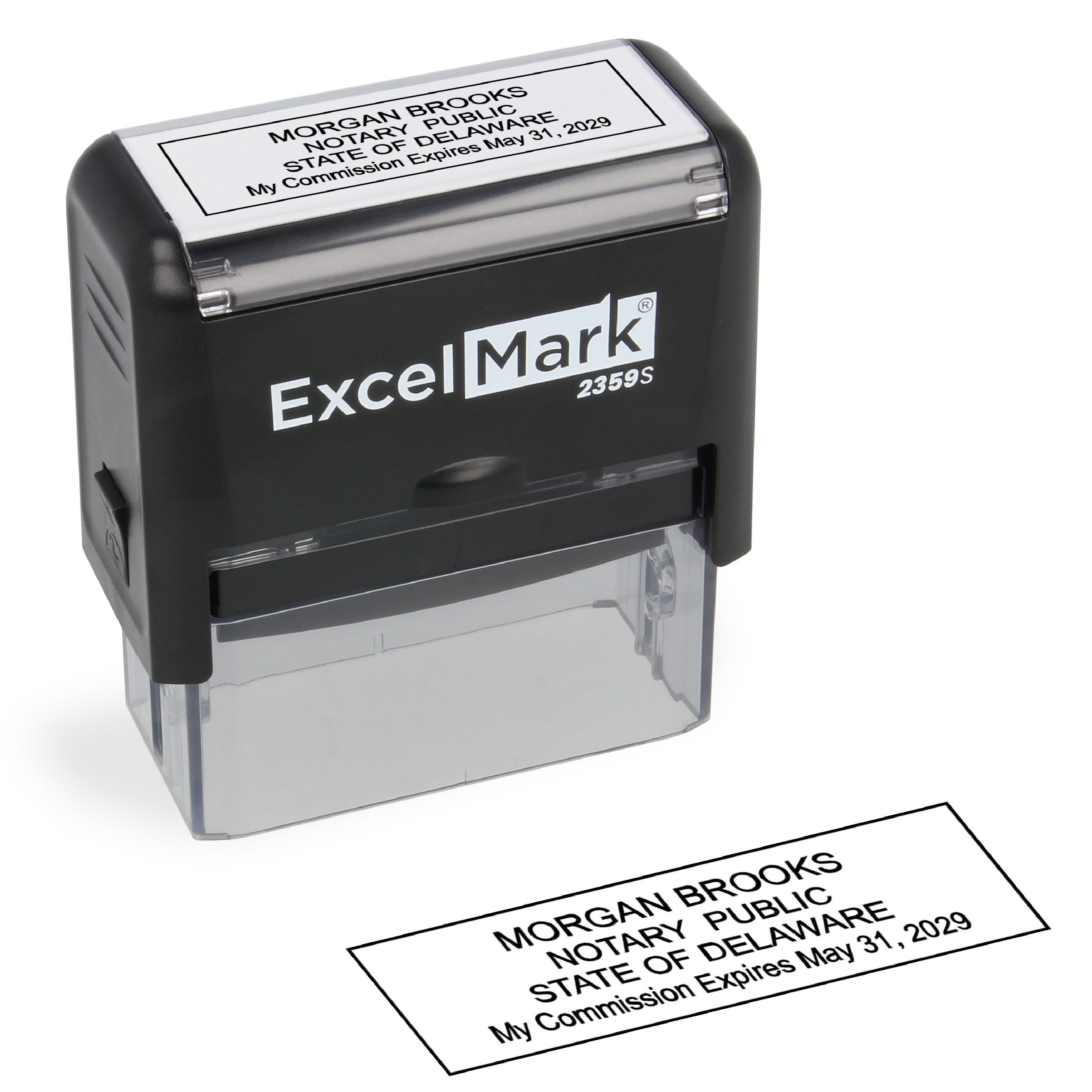 Filing Stamp Delaware Self-Inking Delaware Notary Stamp