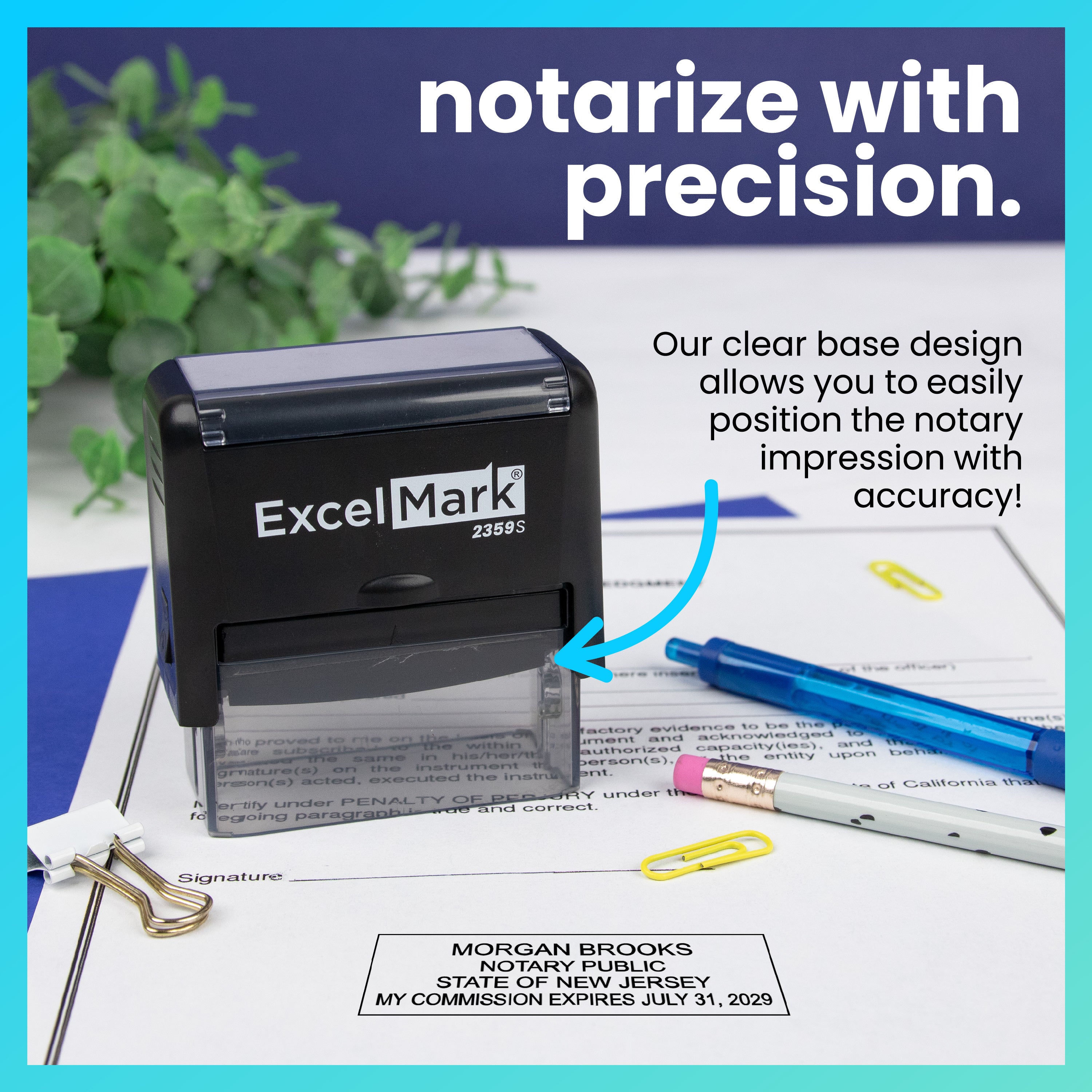 Self-Inking New Jersey Notary Stamp