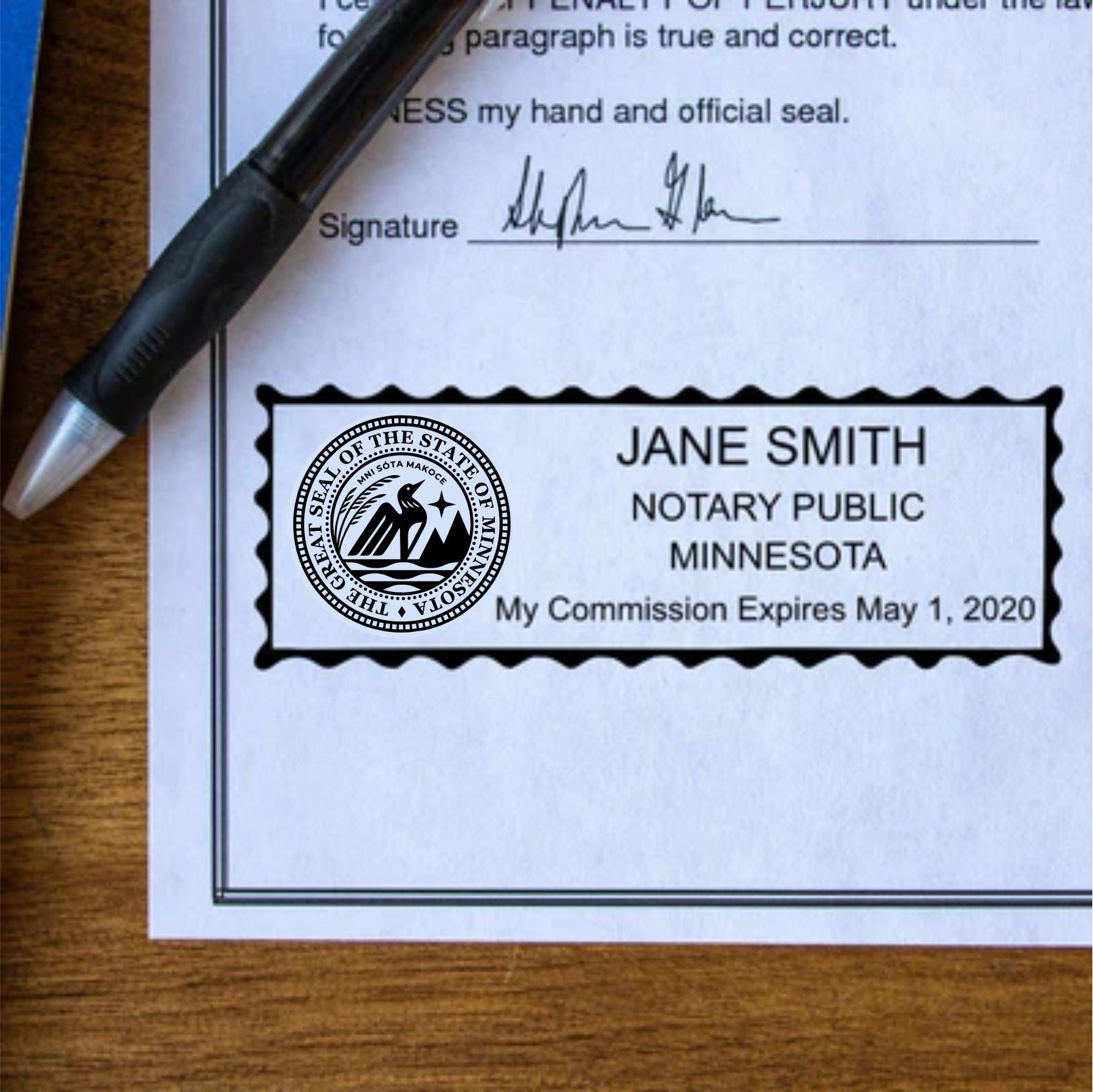 Minnesota Ink Stamp Self-Inking Minnesota Notary Stamp