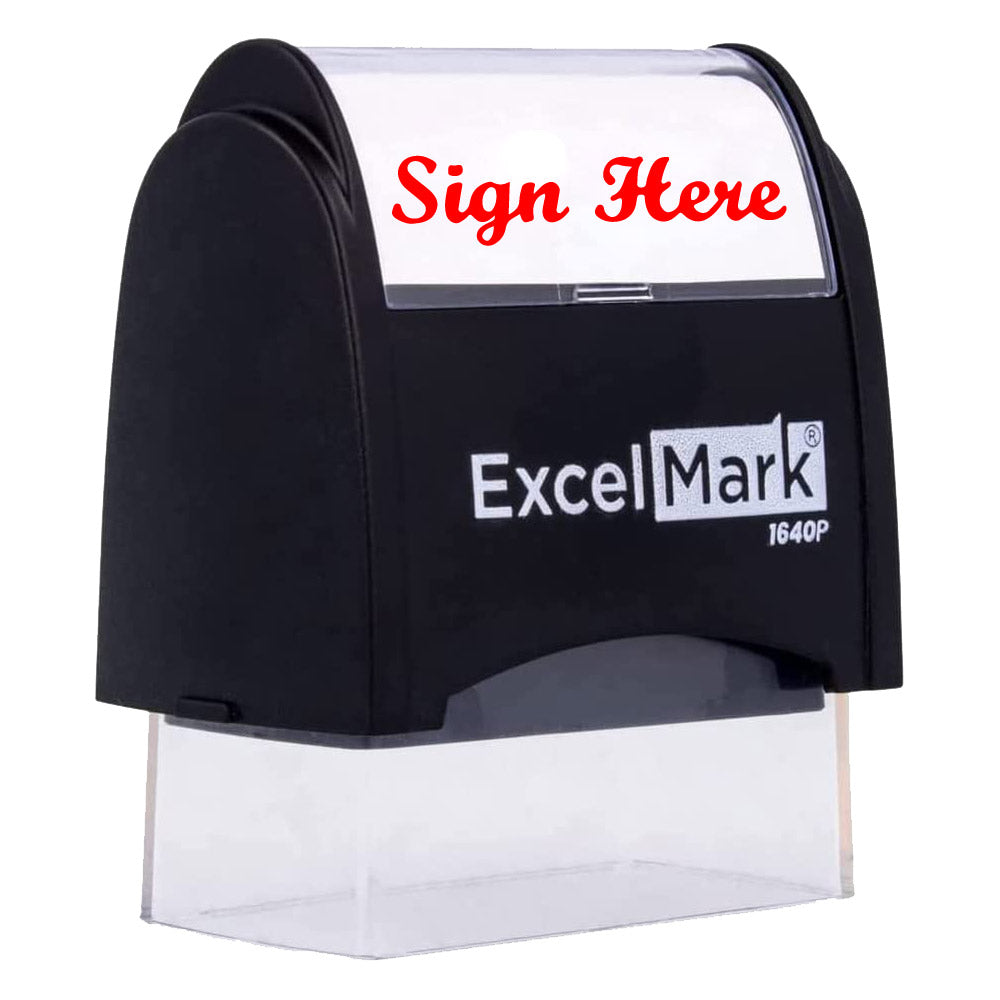 Sign Here Stock Stamp