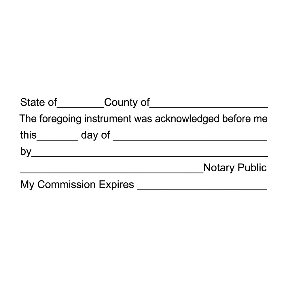 Notary Acknowledgement Stamp