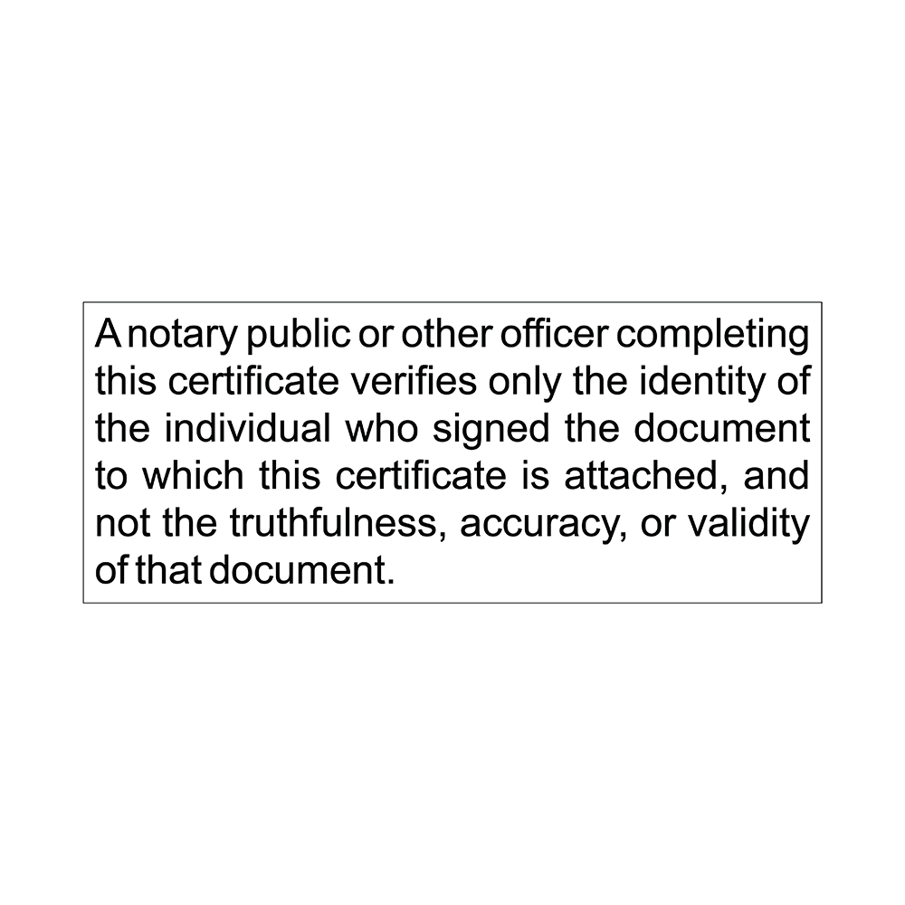 Notary Disclaimer Stamp