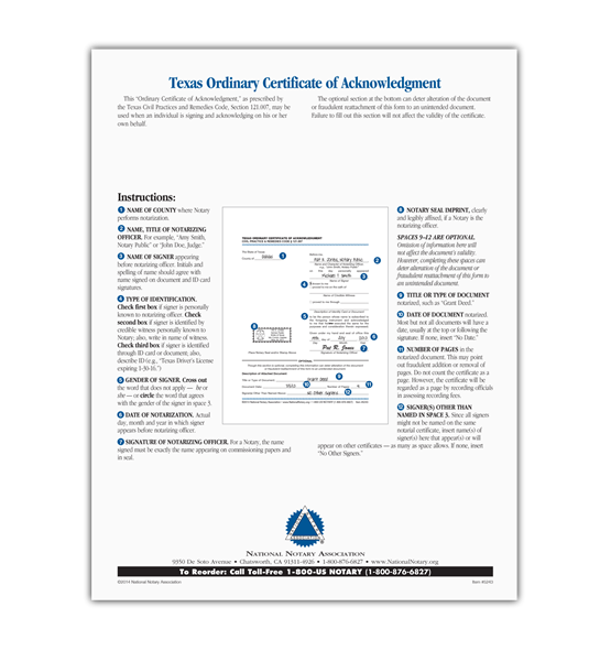 Notary Certificates Notary certificates