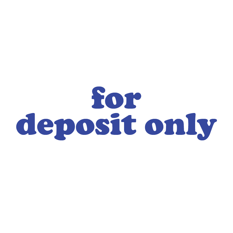 Serif For Deposit Only Stamp