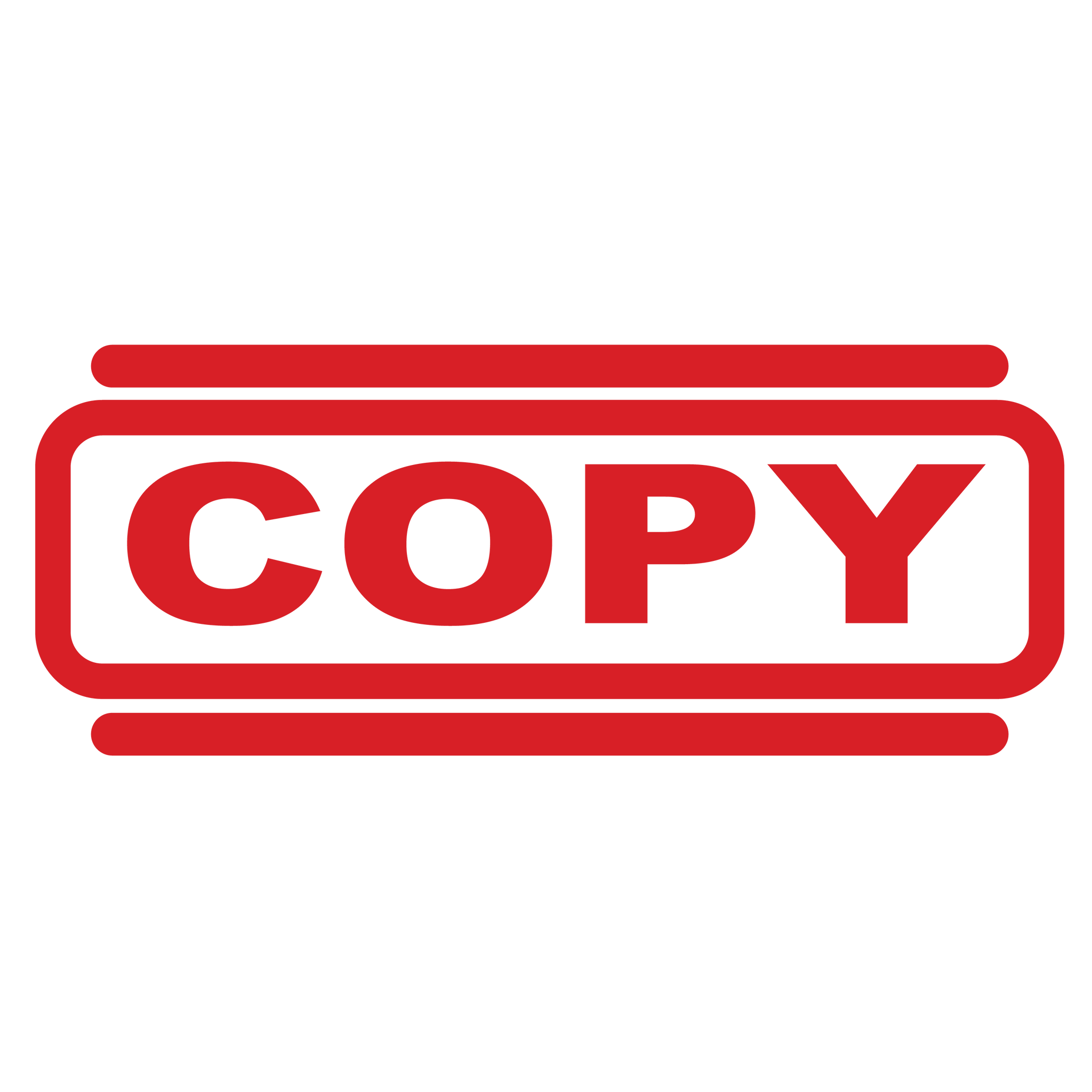 Copy Stamp Rot Double Line COPY Stamp