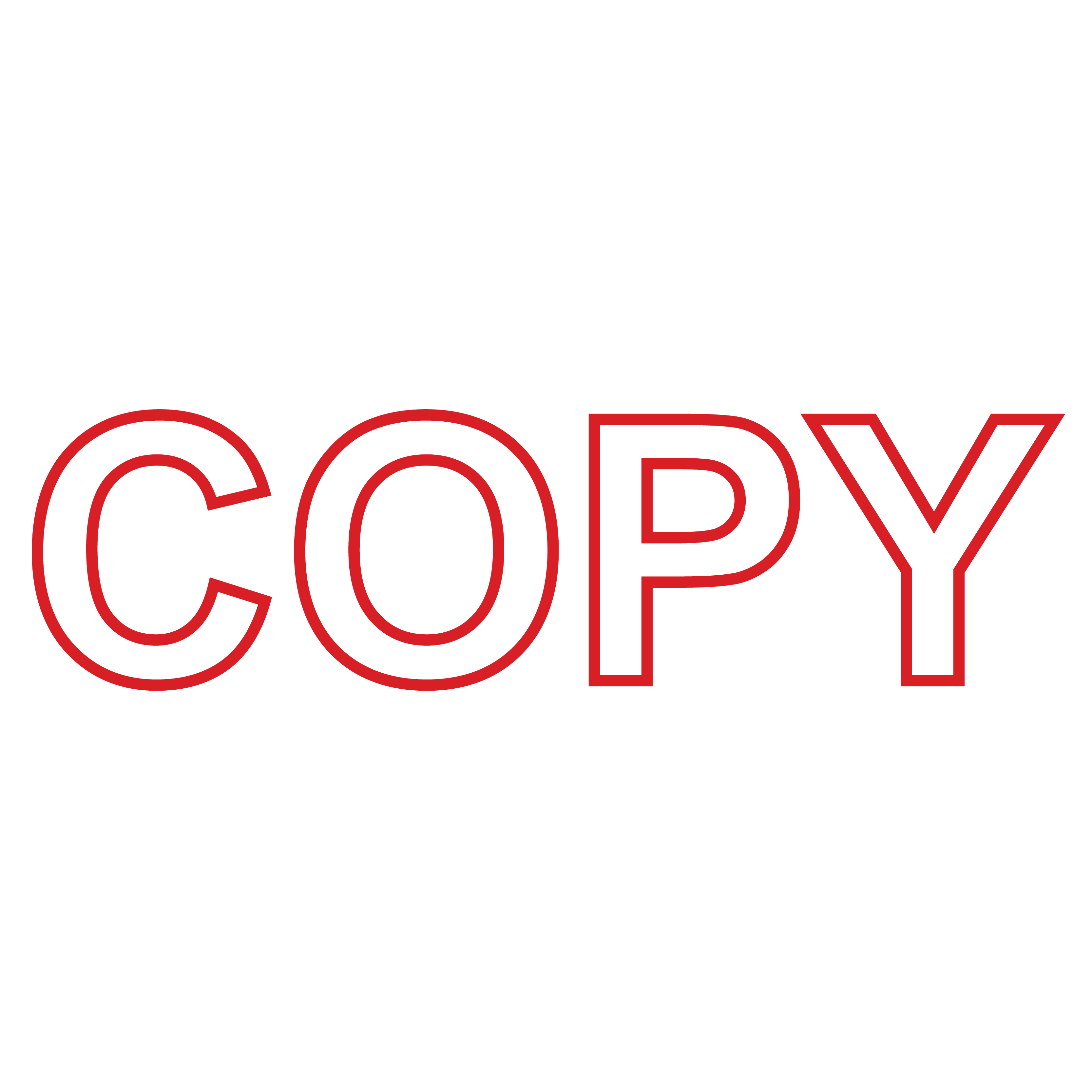 Outline COPY Stamp