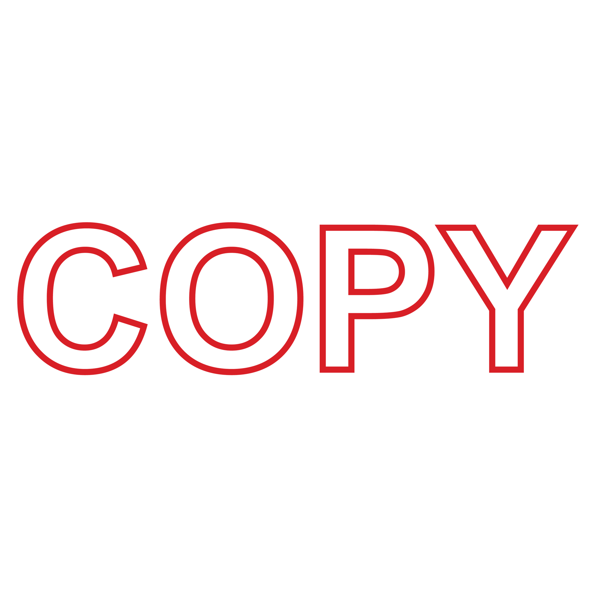 Copy Stamp Rot Outline COPY Stamp