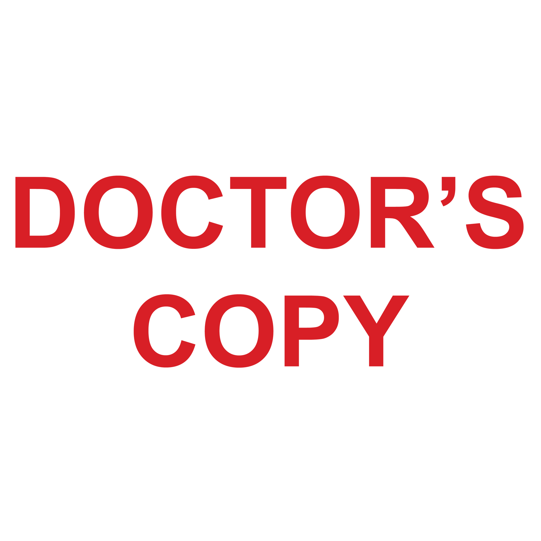 DOCTOR'S COPY Stamp