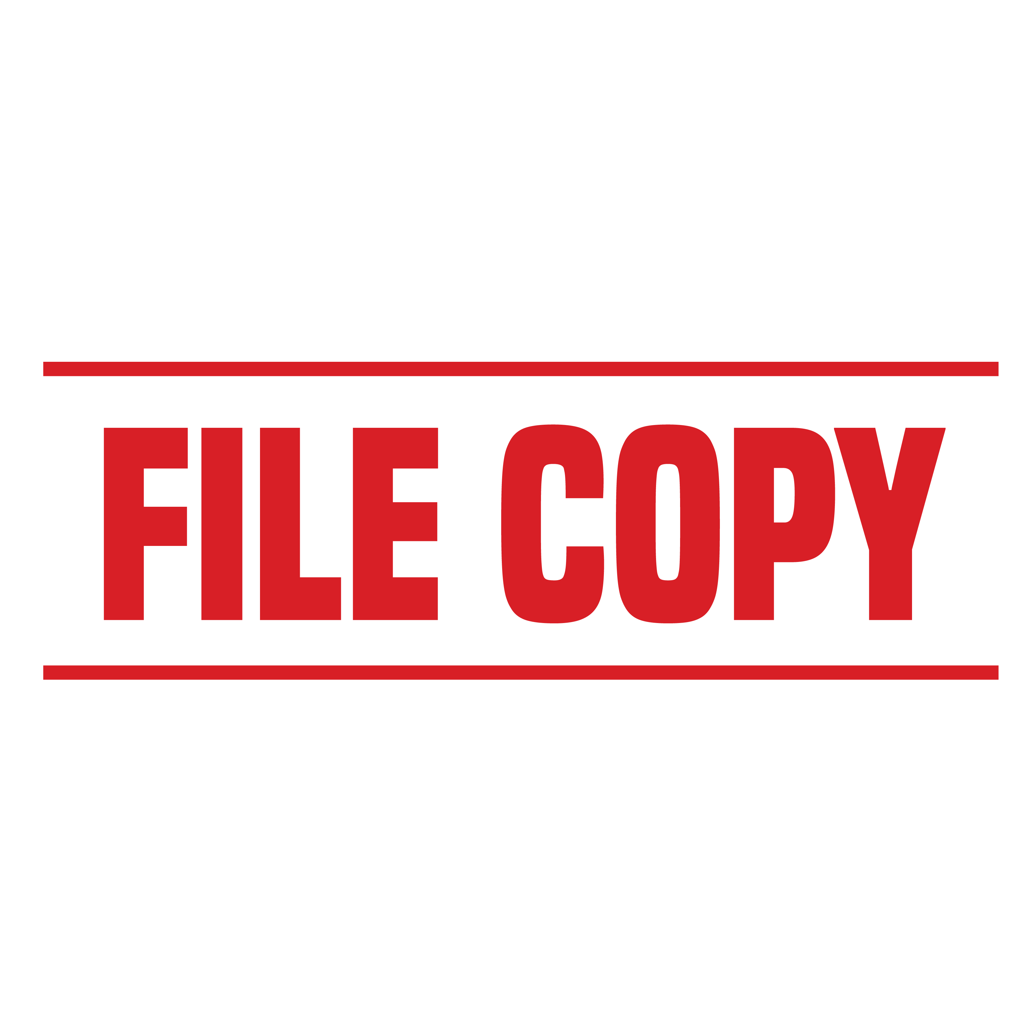 Double Line FILE COPY Stamp