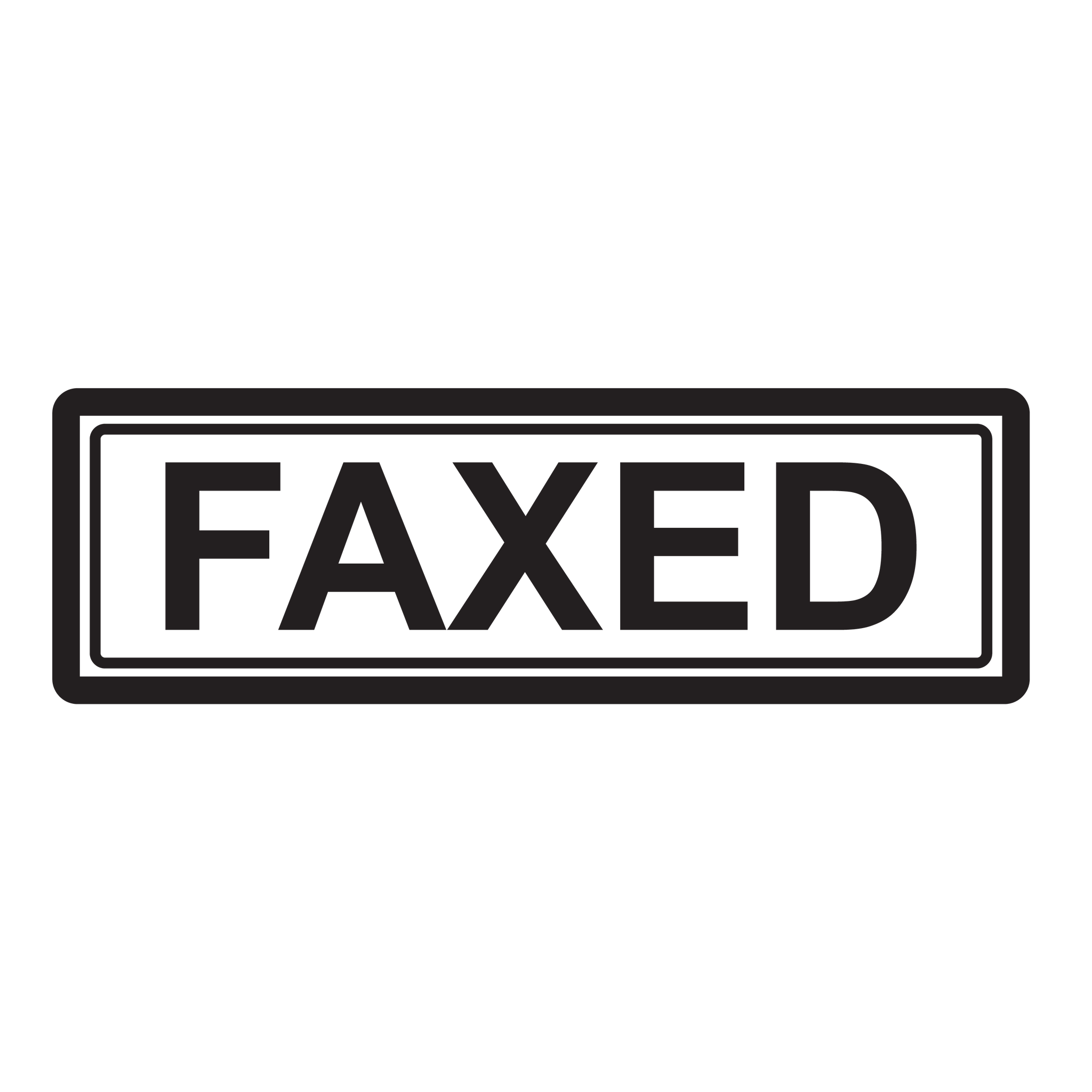 Double Box FAXED Stamp