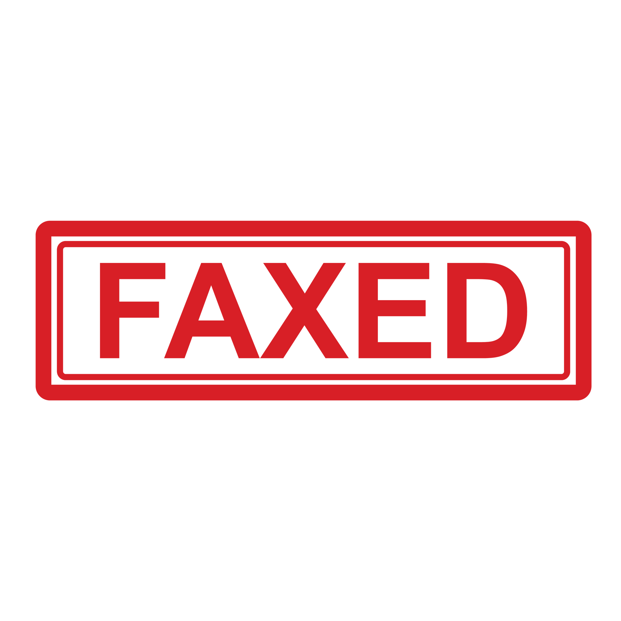 Double Box FAXED Stamp