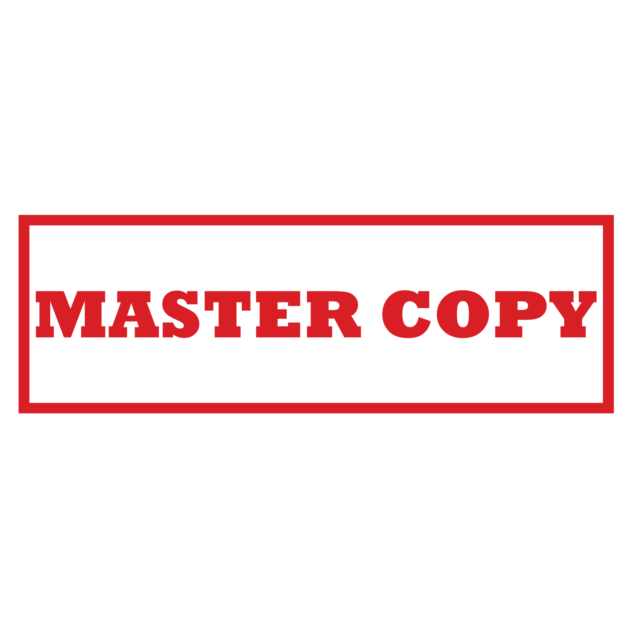 MASTER COPY Stamp
