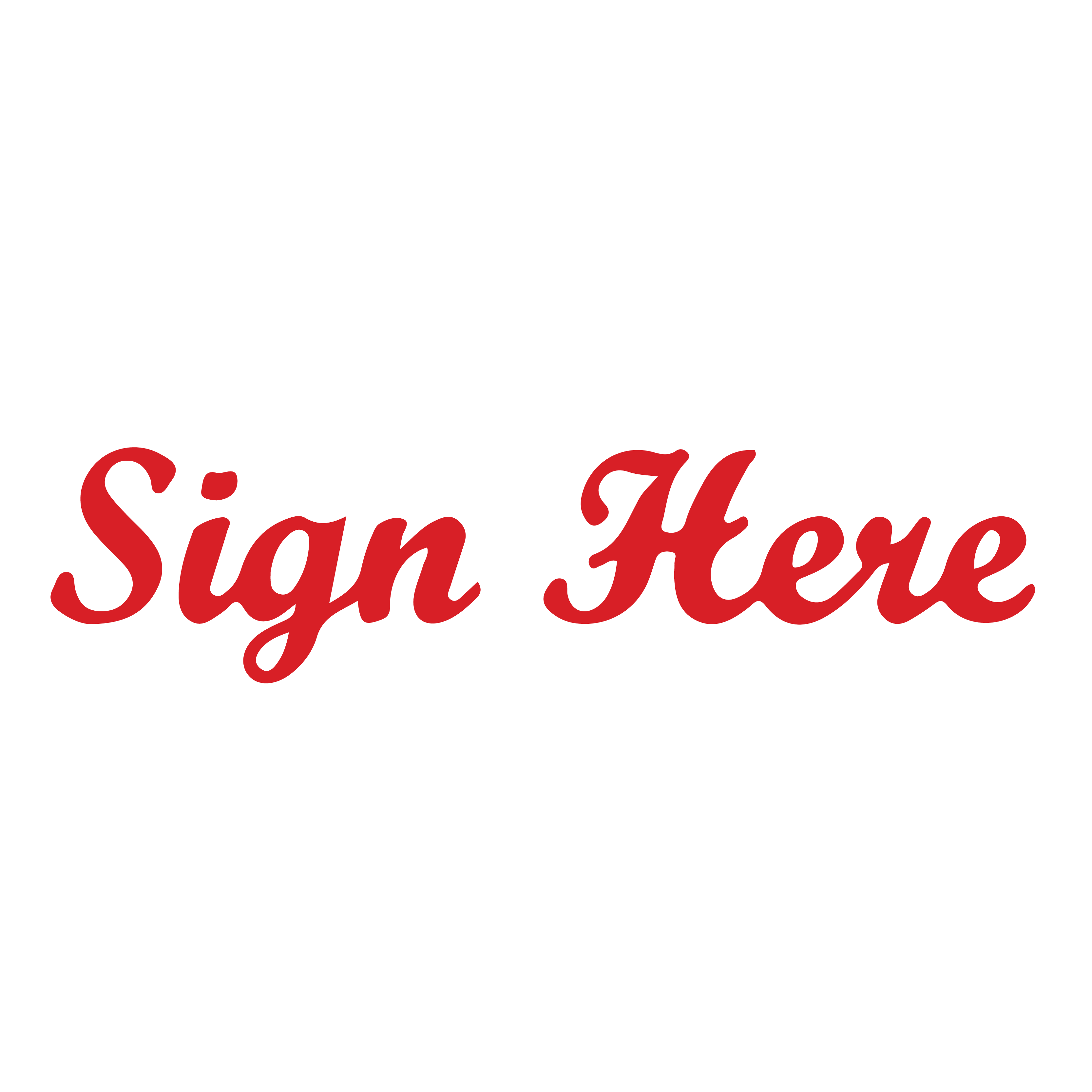 Sign Here Text Box Script SIGN HERE Stamp