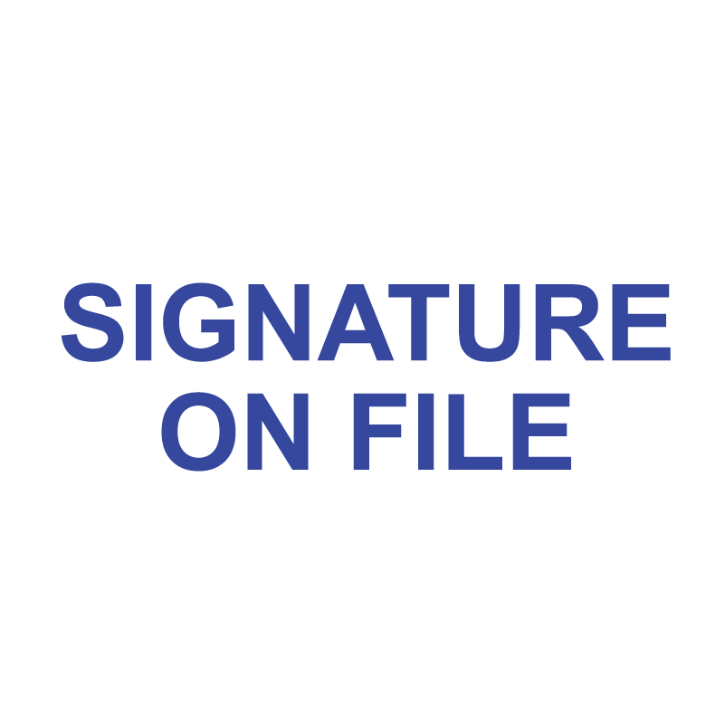 SIGNATURE ON FILE Stamp