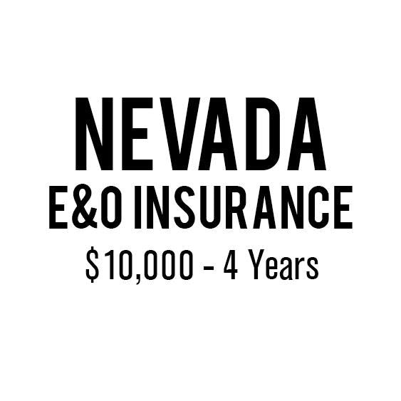 Nevada E&O Insurance ($10,000, 4 years)
