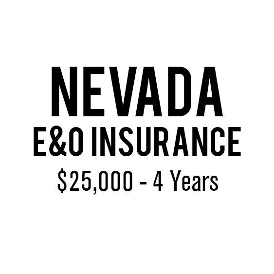 Nevada E&O Insurance ($25,000, 4 years)