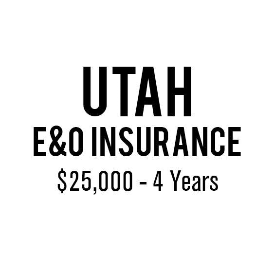 Utah E&O Insurance ($25,000, 4 years)