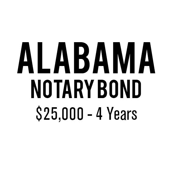 Alabama Notary Bond ($50,000, 4 years)
