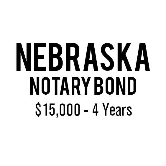 Nebraska Notary Bond ($15,000, 4 years)