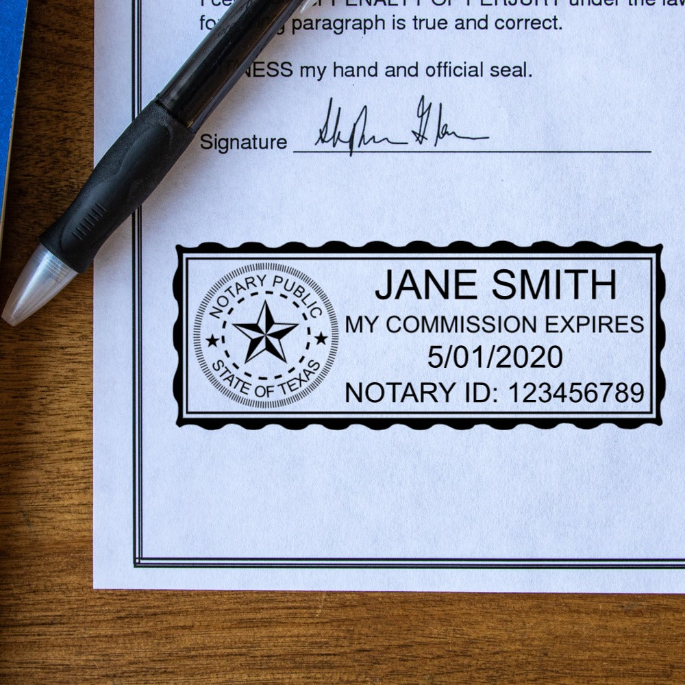 Pre-Inked Texas Notary Stamp