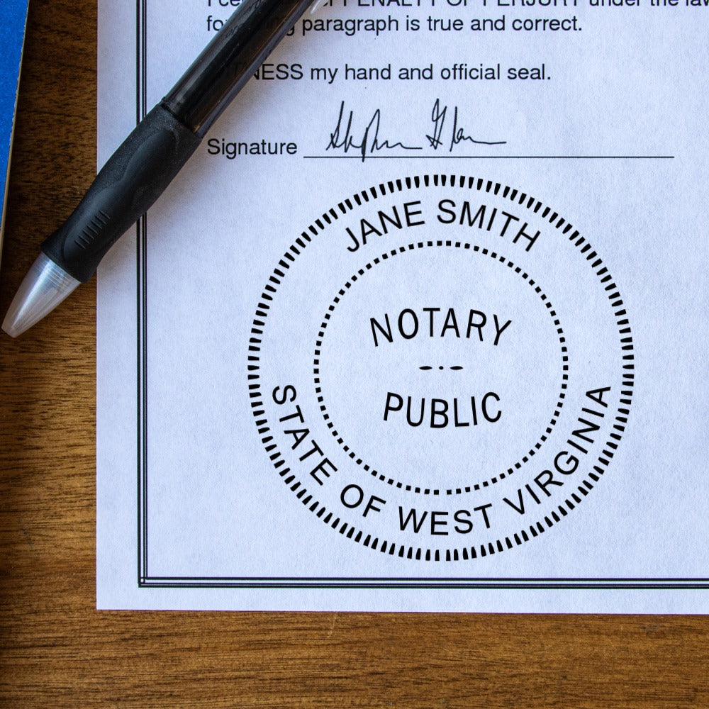 Round West Virginia Notary Stamp