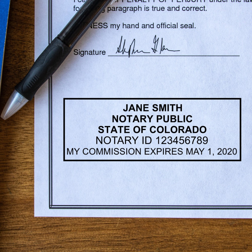 Pre-Inked Colorado Notary Stamp