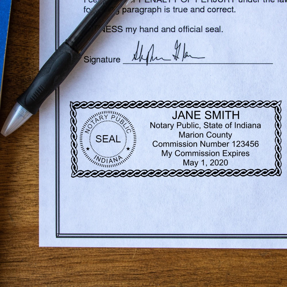 Self-Inking Indiana Notary Stamp