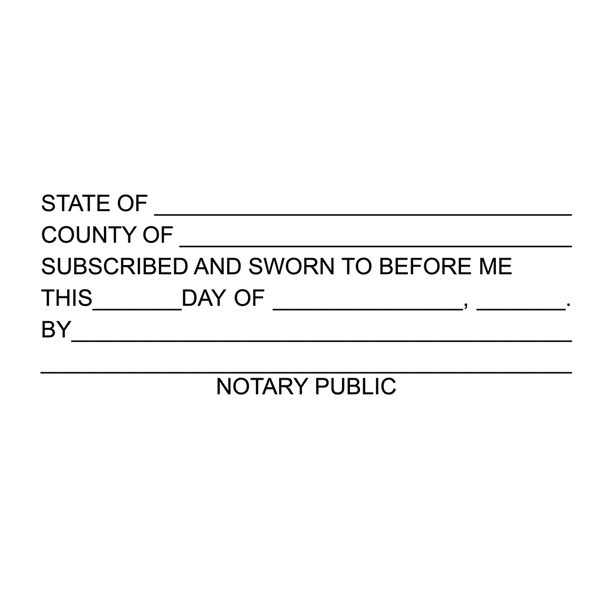 Notary Jurat Stamp