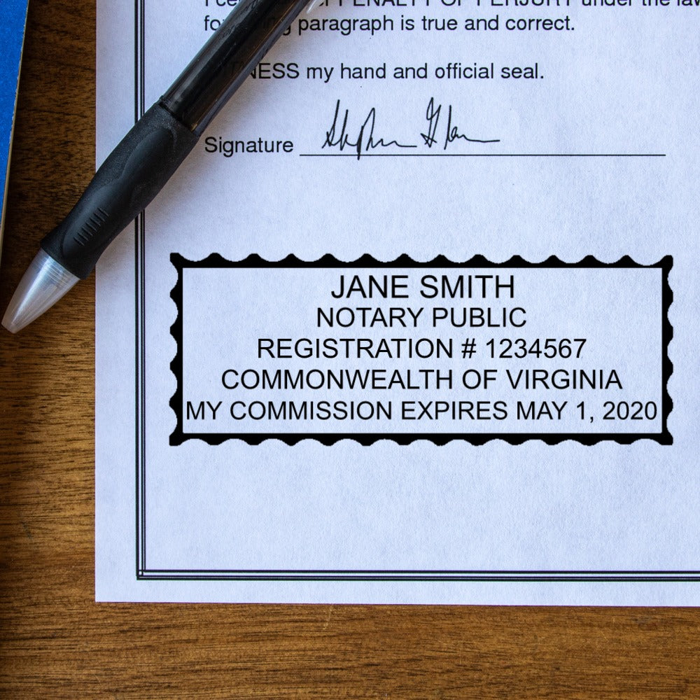 Virginia Notary Layout Self-Inking Virginia Notary Stamp
